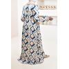 Long satin printed dress for summer Neyssa shop