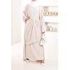Abaya kimono apron beige 3 pieces Neyssa shop