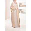 Abaya Dubai ibtissem beige set