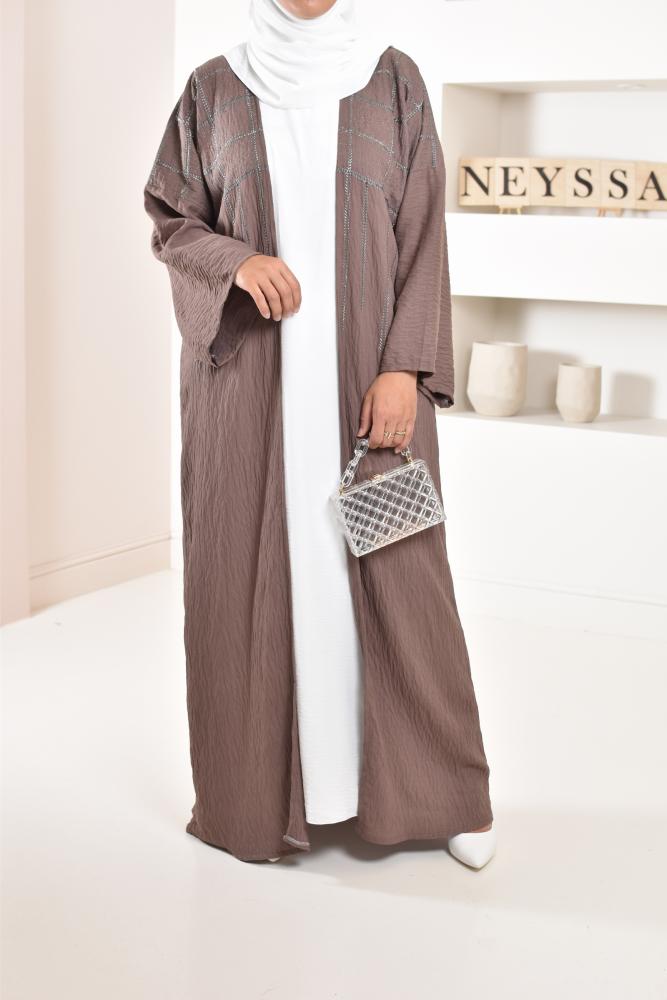 Set Abaya Dubai Maram braun