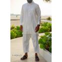 2-piece Pakistani Qamis Linen Off-White