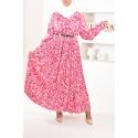 Pink patterned maxi dress Majorque