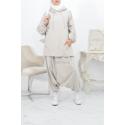 Jogging femme Sport sarouel Beige