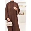 Ensemble femme tricot Majdaleen Marron