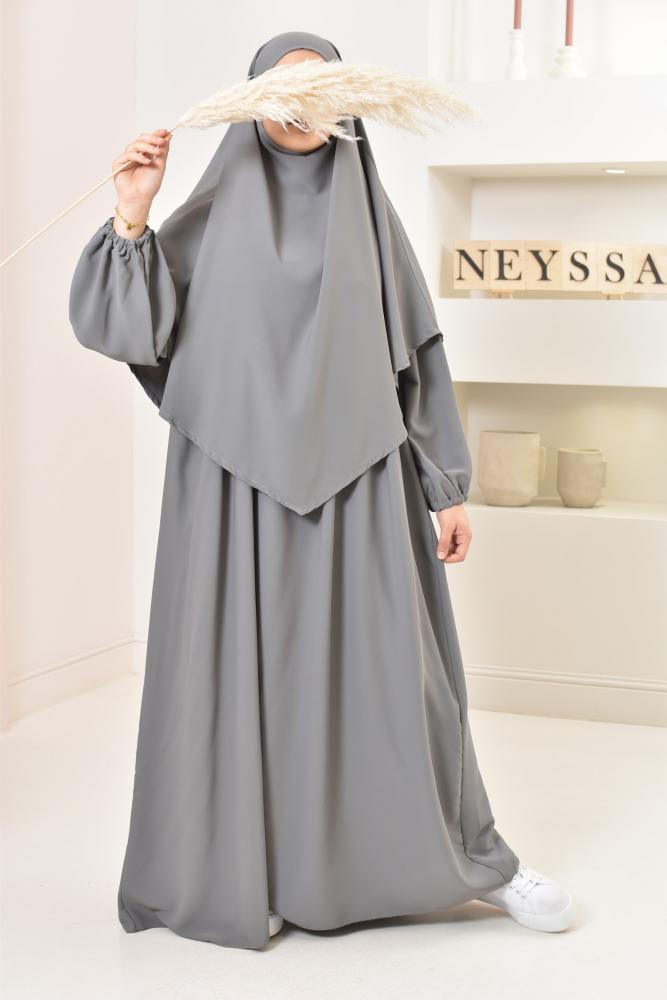 Abaya-Khimar-Set aus Medina-Seide Neyssa shop