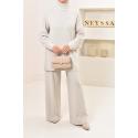 Leysaa Latte woven knit set for women