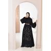 Abaya Dubaï flared black Neyssa Shop