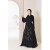 Abaya Dubaï flared black Neyssa Shop