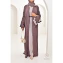 Abaya Dubaï JAWAARA Marron glacé