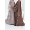 Abaya Dubai Glossy Brown 