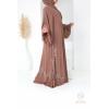 Abaya Dubai Glossy Brown 