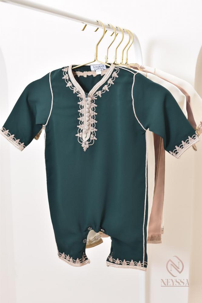 Baby romper caftan Bottle Green