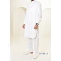 2-piece long-sleeved Qamis SELIM white