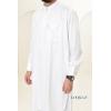 2-piece long-sleeved Qamis SELIM white