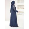 Abaya kimono Dubai Saphyra blue