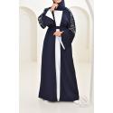 Abaya Dubaï kimono WALIYA Bleu Nuit