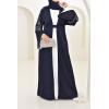 Abaya Dubaï kimono Bleu Nuit Neyssa