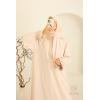 Abaya Hijab Embedded bestickt Mawazine beige