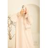 Abaya Hijab Embedded bestickt Mawazine beige