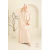 Abaya hijab integrated embroidered Mawazine Beige