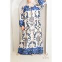 Printed long dress MYOSOTIS Blue