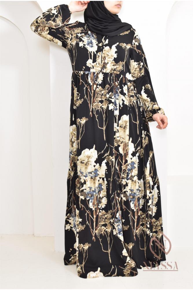 Bedrucktes Kleid mit Blumenmuster Neyssa-Shop