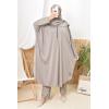 Burkini large size butterfly RAWAA light Taupe