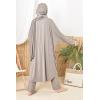 Burkini large size butterfly RAWAA light Taupe