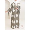 Long dress plus size printed ASLAA Khaki