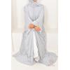 Abaya Dubaï HASSIBA Gris perle